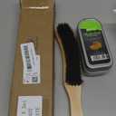 Patelai 2 Pcs Horsehair Felt Hat Brush Kit Lint Brush with Cleaning Sponge Felt Cowboy Hat Remover Kit Remove Dust Lint Brushes for Clothes Western Hats, Shoes(Wooden Color,Wood)