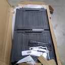 YITAHOME Large Deck Box 120 Gallon Resin Outdoor Storage Box with Slide-Locking Lid, Patio Storage Bin and Bench Seat for Outdoor Pillows, Garden Tools and Pool Supplies, Waterproof Lockable, Black