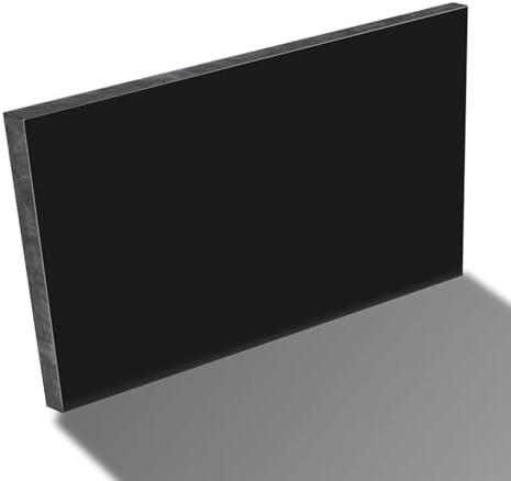 High-Density Polyethylene (HDPE) Plastic Sheet 3/4" Thick 8" X 12"- Black HDPE Sheet,for Machining, Home Improvements, DIY Projects, Engineering,High-Density Polyethylene Plastic Block (Pack of 1)
