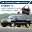 Front Auto Control Blower Motor Resistor Fit for 2001-2002 Gmc Sierra, Escalade, Chevy Tahoe, Yukon, Avalanche, Silverado, Suburban 1500 2500 3500, Replacement for 16250785