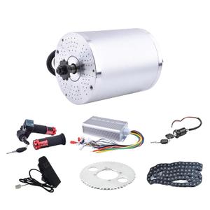 48V Motor Kit 2000W MAX 5700RPM Electric Dirt Bike Motor-42A Electric Scooter Motor, 6.9N.M Go Kart Electric Motor Without Bracket Reverse Ebike Throttle with Key Foot Pedal