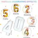 Paready 13.78'' Fillable Cardboard Number 40, Charcuterie Foam Board Number 40, Food Fillable Number Shaped Sweets Flower Candy Cupcake Container Box for 40th Anniversary Birthday Party Decoration