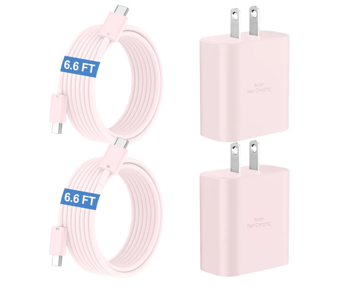 45W Super Fast Charger USB Type C Charger Cord 6.6FT with Android Phone Charger Fast Charging Block for Samsung Galaxy S25/S25 Ultra/S25+/S24 Ultra/S24/S24+/S23 Ultra/S23/S22/S20/S21/Note 20/Note 10