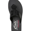 Skechers Women Wedge Sandal Padma - Flower Glitz Sandal: BBK, Size 7