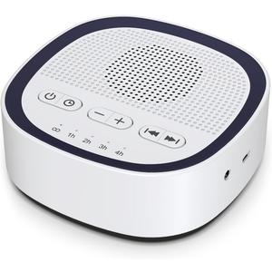 Sleep White Noise Sound Machines with 30 Soothing Sounds 3.5 mm Headphone Jack 5 Timer Settings 32 Precise Volume Memory Function Compact Design Ideal Gift