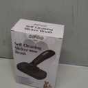 Dipoo Self Cleaning Shedding Brush - Skin Friendly Grooming Tool for Dogs, Cats, and Puppies, Deshedding and Hair Removal for Long and Short Haired Pets, Black