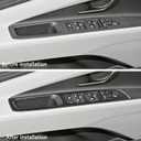 Compatible with Carbon Fiber Lift Window Adjustment Panel Trim Cover Interior Decoration Sticker for Hyundai Elantra 2021 2022 2023 2024 (6PCS Black)