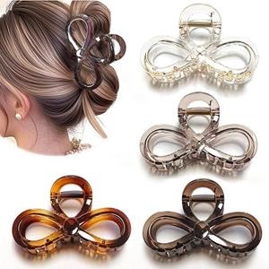 Markuii 3.9 Inch Hair Claw Clips Large Glossy No Slip Hair Clips for Women Long and Medium to Thick Hair, 4 Pack