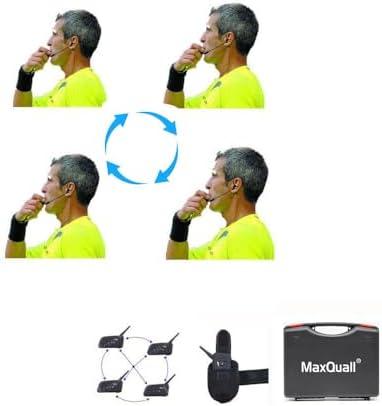 Referee Headset, Referee Communication System 4 V4 Plus Referees Talk same time Soccer Football Volleyball Wireless Headsets