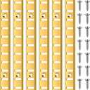 Yaocom 6 Pcs 36 Inch Shelf Pilaster Metal Mortise Mount Pilaster Strip Adjustable Shelf Standards for Wall Shelving System Closet Organization Storage (Brass)