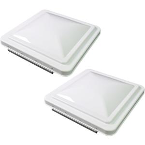 2 Packs 14 Inch RV Roof Vent Cover Universal Replacement Vent Lid White for Camper Trailer Motorhome (White 2-Pack)