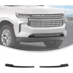 Linskip Front Bumper Lip Vent Trim Compatible with 2021-2024 Chevy Suburban & Tahoe, Carbon Fiber Black Front Lower Grille Molding for Suburban Exterior Accessories