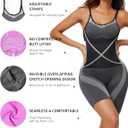Shapewear for Women, Shape Wear Tummy Control Bodysuit Body Shaper Seamless Butt Lifter Shorts Jumpsuit (M)