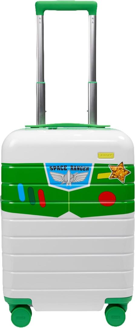 Away Toy Story 5 Kids Carry-On Luggage, 19-inch Lightweight Suitcase | Durable Hardside Shell, Premium 360 Spinner Wheels, Compression System, TSA-Approved Lock, Buzz Lightyear Purple, 19.1" x 12.8" x 8.9"