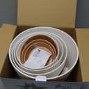 Plant Pots,12/10/9/8/ Inch Large Plastic Self Watering Flower Pots Indoor Outdoor with Drainage Holes, Deep Reservoir,Nursery Planting Pot for Indoor Out Door Plants White