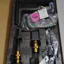 Hoimpro 8 Inch Widespread Waterfall Bathroom Sink Faucet, Square Two Handle Vanity Black Bathroom Faucet with cUPC Supply Hose, 3 Holes Faucet with Pop Up Drain, Stainless Steel, Matte Black