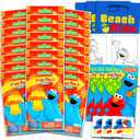 Cookie Monster Mini Party Favors Set for Kids Toddlers - Bundle with 24 Sesame Street Play Packs with Coloring Pages, Stickers (Cookie Monster Birthday Party Supplies)