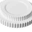 PLASTICPRO 64 Piece Combo Plastic Dinner Plates Disposable Plastic Fancy Heavy Duty Party Dishes 7 inch and 10 inch, White Beaded