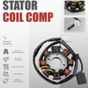 GY6 Stator 8 Coil, Compatible with 125cc 150cc Engines (152QMI 157QMJ) - Fits Chinese Scooters, Mopeds, ATVs, Go Karts, Quads like Taotao, Jonway, Icebear, Baja, Coolster, Lance, SUNL, Vento