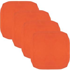 FLYMEI Patio Cushion Covers 24x24x4 Waterproof Outdoor Cushion Cover Replacement 4Packs Outdoor Seat Cushion Slipcover for Rattan Chair Sofa, Orange