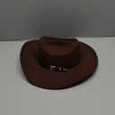 Cowboy Hat for Women Men, Wide Brim Classic Cowboy Cowgirl Hat for Outdoors, Felt Cattleman Western Cowboy Hats