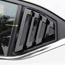 Ziwen 2X Sport Quarter Window Scoops Louvers for Nissan Sentra 2020 2021 2022 2023 2024 2025 (Gloss Black)