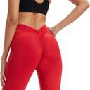 VME High Waist Buttery Soft Yoga Pants - Tummy Control Workout Running Yoga Legging for Women (Red, S)
