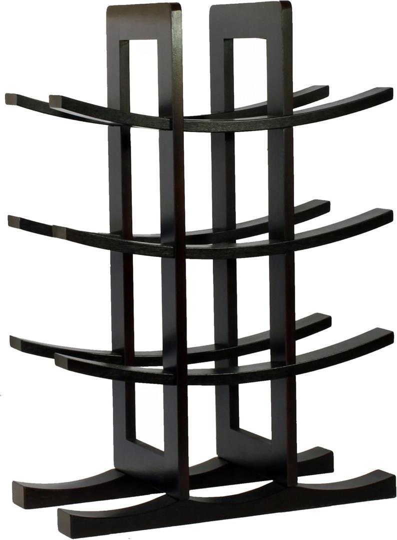 Oceanstar WR1132 12-Bottle Bamboo Wine Rack, Dark Espresso