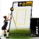 Apex Sports Adjustable Volleyball Rebounder Net 7x4 ft  Bounce Back Training Equipment with Angle Customization for Practicing Volleying, Bumping, Spiking  Durable & Portable with Travel Bag