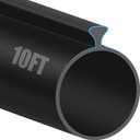 10FT Garage Door Seals Bottom Rubber, 0.2" Triangle Weather Stripping Seals for Single Track Weatherproofing Threshold Replacement Strip Fits 10FT Wide or Smaller Doors, Black
