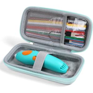 Case Compatible with 3Doodler Start+ Essentials for 3D Printing Pen Set for Kids, Travel Organizer Holders for Filament Refill Packs and and USB Cable, Protective Case,(Box Only)-Green