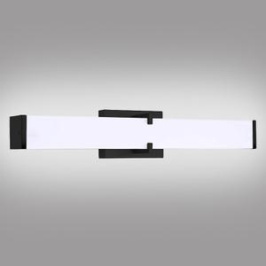 Bathroom Vanity Light with Night Light Cool White 5700K Black Modern Matte Bathroom Lighting Fixtures; 24 Inch IP44 25W Equivalent to Incandescent 250W for Over Mirror Vanity Light ETL Listed 2 packs