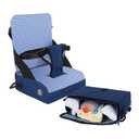 Dreambaby Grab N Go Travel Booster Seat  Portable Toddler High Chair for Dining (6M-3Y) with Storage & Shoulder Strap (Blue)