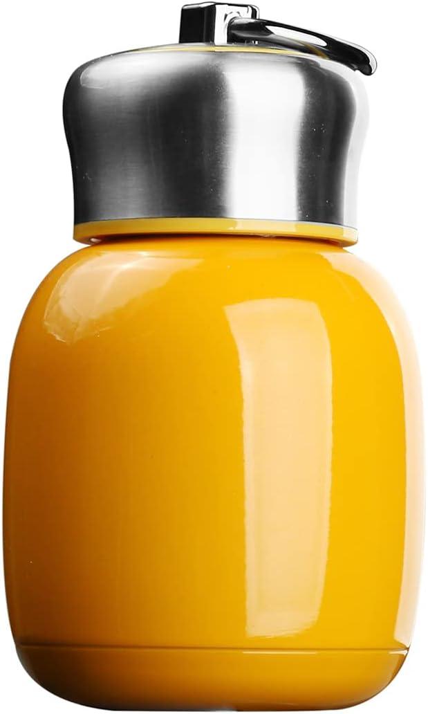 7oz/200ML Small Mini Vacuum Insulated Water Bottle Portable Leakproof Travel Mug Stainless Steel Cold and Hot Thermal Flask for Kids Children Women School Office Lunch Coffee Milk Tea (Orange red)