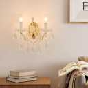 Crystal Wall Lights, Modern Sconce - Brilliant 2 Lights Maria Theresa Wall Lamp Light Fixtures, Gold Wall Mounted Lamp for Bedroom, Living Room, Bedside, Corridor