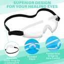 Kingdder 2 Pcs Eye Shield Clear Eye Shield for Sleeping Protective Goggles with Adjustable Strap and Soft Padding, Sensitivity of The Eyes to Light, Storage Bag