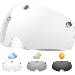 VICTGOAL Detachable Magnetic Bike Helmet Goggles Visor Especially Deisgned for VG110/VG112 Bicycle Helmet (Photochromic)