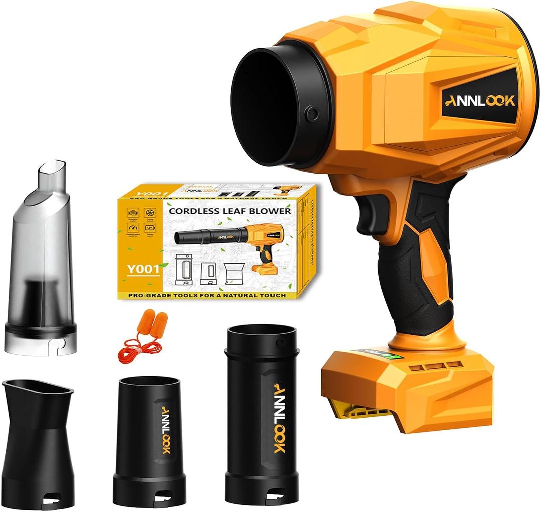 Cordless Leaf Blower Compatible with Dewalt 20V MAX Battery, 33000RPM CVT Mini Handheld Leaf Blower, Lightweight Blowers for Lawn Care, Yard, Blowing Snow, Leaves, Car Vacuum (Battery Not Included)