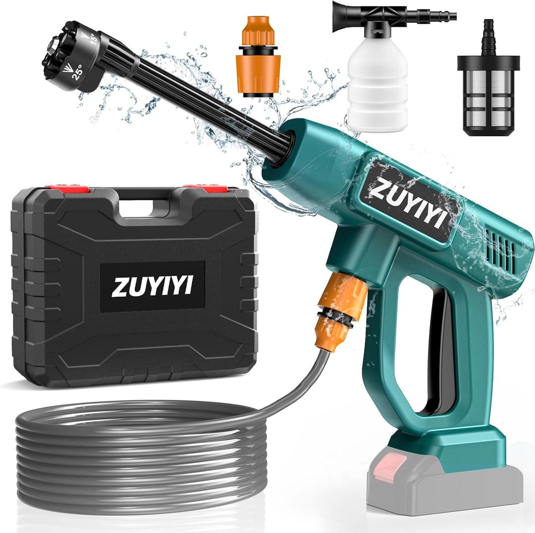 Cordless Pressure Washer for Makita 18V Battery, 970PSI Portable Power Cleaner, Handheld High-Pressure Car Washer Gun, 6-in-1 Nozzle for Washing Cars Fences Siding (Battery NOT Included), Blue
