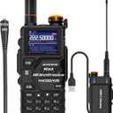 BAOFENG K5PLUS Tri-Band Ham Radio Long Range Walkie Talkies High Power Two-Way Radio with One Touch Frequency Finder Button, USB-C Charging, Color Large Screen Display, NOAA Weather, 999CH