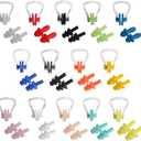 2 x UPINS 14 Sets Silicone Nose Clips Waterproof Swimming Nose Plugs Earplugs for Adults Kids, Ear Nose Protector