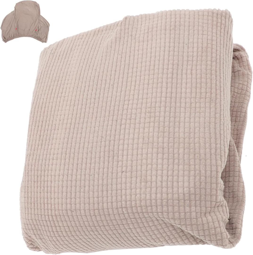 HOMSFOU Recliner Chair Cover Stretch Polyester Slipcover Thick Plush Recliner Covers for Single Seat Brown Elastic Full Wrap Sofa Protector for Home Use