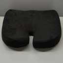 5 STARS UNITED Seat Cushion - Memory Foam Chair Cushion for Tailbone Pain Relief - Ergonomic Support for Coccyx, Sciatica & Butt - Office, Desk & Gaming Chair, Car Seat, Wheelchair, Black Suede (XX-Large)