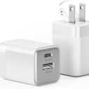 wegear 30W USB C Fast Charger, Dual Port USB C Wall Charger with Foldable Plug for iPhone 17/16/15, Samsung S24, iPad, 40% Smaller & Safer Nano Charger Block, (White, 2 Pack)