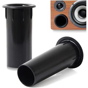 2Pcs 50mm (2-Inch) Speaker Port Tubes - Black ABS Bass Reflex Port for 4-6" Subwoofer & Speaker Cabinet, Smooth Inner Wall Reduces Turbulence Noise, for Enhanced Bass in Car Audio & Home Theater DIY