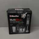 Mueller Multistick 800W 4-in-1 Immersion Blender Handheld, 12 Speed Hand Mixer - Turbo Boost, Heaviest Duty Copper Motor, Titanium Blades Hand Blender, Milk Frother Wand, Whisk, Beaker, Chopper, Grey (Grey)