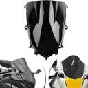 Motorcycle Windshield, PSLER Front Windshield Windscreen for YZF R6 600 2017-2025 and for R7 2021-2025, Black
