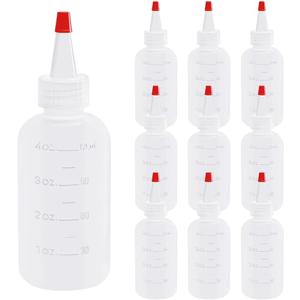 10 Pack 4 Ounce Plastic Squeeze Bottles With Caps Plastic Small Dispensing Bottles Crafts, Art, Glue, Kitchen