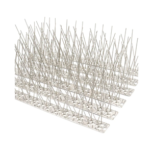 Bird Spikes for Pigeons 304 Stainless Steel Small Birds Anti Bird Spike Metal Bird Deterrent Spikes Fence Spikes Cover 25 Feet (23 Pack Uninstalled)