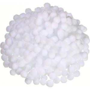 2000 Pieces 0.5 Inch Christmas Pom Poms Crafts Mini Pompoms Balls for Craft DIY and Hobby Supplies,(White)